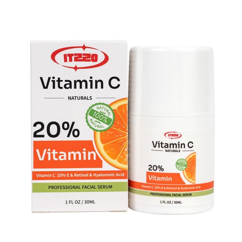 Vitamin C Face Serum With Hyaluronic Acid - Anti Aging Serum - Reduce Dark Spots, Fine Lines & Wrinkles - Retinol, Niacinamide & Salicylic Acid, Brightening Skin Serum for Glowing Skin by ITZZO