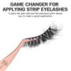 Pretty memory Eyelash Applicator Tool Stainless Steel Lash Tweezers Curved Eyelash Tweezers for Easy Lash Application and Removal, Rose Gold