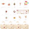 JOYIN 24 PCS Christmas Cards with Envelopes and Stickers, 12 White Different Designs Simplicity Bulk Xmas Greeting Cards 4" x 6" Inches for Wintertime Season, present Giving to Friends and Family