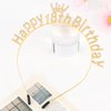 Atoden 18th Birthday Decorations for Girls Happy 18th Birthday Headband 18 Year Old Princess Tiara Crown Gifts for Girls (Gold)