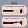 GFOUNS Foundation Brush For Liquid Makeup :Angled & Flat Top Kabuki Brush Synthetic Professional Makeup Brush For Liquid,Cream,and Powder-Buffing,Blending,Flawless Face Brush(GFOUNS-BR003-2P)