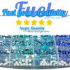 qiipii Resin Rhinestones Bulk for Crafting 3mm 4mm 5mm 4 Color Flatback Crystal Stones Non-Hotfix Light Blue Aquamarine Royal Blue Resin Gems Diamonds for Nails Eyes Face Makeup Crafts DIY Tumblers