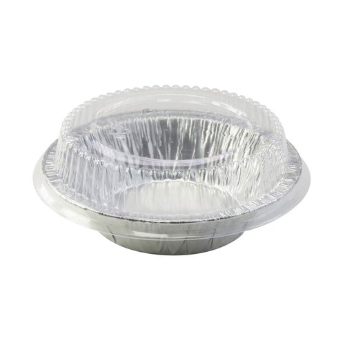 KitchenDance Disposable Aluminum Foil Tart Pan with Lid - 5" Aluminum Foil Individual Pie Pans, Baking Pan Perfect for Pies, Cobblers - 501P, (50)