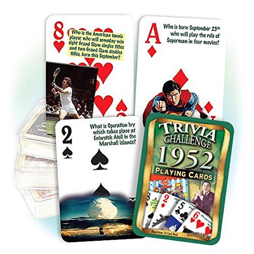 Flickback 1952 Trivia Playing Cards: Great Birthday