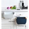Hanging Folding Mini Trash Can for Kitchen Cabinet Door, Small Collapsible Garbage Bin Under Sink,Wall Mounted Waste Bin- Container Cabinet/Bedroom/Bathroom (3L)(White)