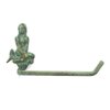 Hampton Nautical Antique Bronze Cast Iron Mermaid Toilet Paper Holder 10" Bathroom Beach Home Decorating, Green
