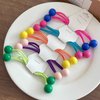 20Pcs Small Plastics Balls Hair Ties Round Bead Ponytail Holders for Toddler Girls Women Elastic Rubber Bands Bubble Hair Ties Beads Hair Accessories