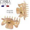 Camila Paris CP3047 French Hair Clip for Women, 1.5 inch Set of 2 Beige Girls Hair Claw Clips Jaw Fashion Durable Styling Hair Accessories for Women, Strong Hold No Slip Grip, Made in France