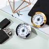 2 Pieces Hygrometer Analog Hygrometer Mechanical Round Hygrometer Humidity Gauge for Cabinet Cans, 2 Inch (Silver, Gold)
