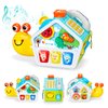 FS Montessori Toys for 1 Year Old, Sensory Toys for Toddlers 1-3 with Crawling Function, 6 in 1 Activity Cube with Bilingual Baby Phone, Music & Light Baby Learning Toys for 6 8 9 10 12 18 Month Old