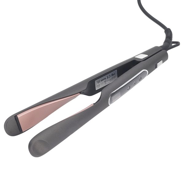 Twisted Structure 2 in 1 Hair Straightener Curler, Versatile Styling, Reduce Frizz, Suitable for All Hair Types, LCD Display, Ceramic Coating,Lasting (NPT 3/4in)