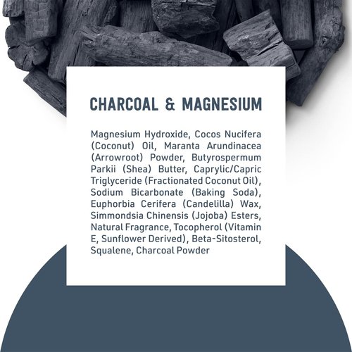 Schmidt's Aluminum Free Natural Deodorant for Women and Men, Charcoal and Magnesium with 24 Hour Odor Protection, Certified Natural, Vegan, Cruelty Free, 2.65 oz