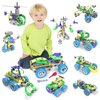 107Pcs Motorized Erector Sets for Kids Ages 4 5 6 7 8+,STEM Building Toys for Boys Girls 3-5 4-8 5-7 6-8 Year Old,Engineering Kit,Electric Motor,Creative Educational Gift Learning Activities