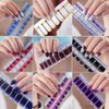 BeautyChen 14 Sheets Nail Stickers Glitter Gradient Color Shine Full Wraps Stickers Nail Art Adhesive Decals Nail Art Tips Stickers Strips Self-Ashesive Nail Art Sets for Women Girls