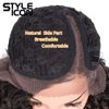 Style Icon 13" Afro Wigs Short Curly Wigs for Black Women Lace Front Side Part Synthetic Wigs (13 Inch, Jet Black 1#)