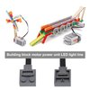 The Lord of the Tools 2PCS LED Light Link Line Cable Technic Power Function Compatible with Lego 8870 Train Vehicle Bricks Building Blocks Toy 50cm