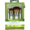 EcoTools On-The-Go Makeup Brush Kit, Travel-Friendly Brush Set, Mini-Size Makeup Tools for Powders, Blush, Bronzer, & Eyeshadows, Eco-Friendly, Synthetic Bristles, Cruelty-Free & Vegan, 5 Piece Set