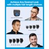 GLAKER Hair Clippers for Men - Cordless & Corded 2 in 1 Hair & Beard Trimmer with ABS Guards, Detachable Blades & Turbo Motor, Professional Haircutting Kits for Blending & Fade Cuts