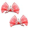 Bow Hair Clips Barrettes for Girls Red Hair Bows Barrettes for Little Girls Christmas Hair Accessories for Girls 2 PCS Crown Tiara Bowknot Hair Barrettes for Girls Chiffon Hair Bows