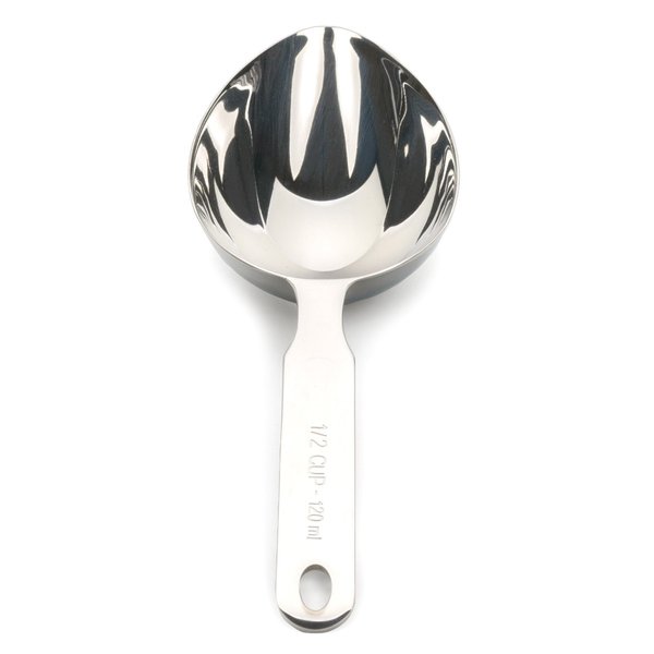RSVP International Endurance Oval Measuring Scoop, 1/2 cup, Stainless Steel