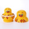 10 Pcs Wooden Yellow Duck Handmade Russian Nesting Dolls Toys, Cute Lovely Animal Matryoshka Stacking Dolls Home Decor, Educational Learning Toys for Adults