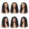 Curly Headband Wig Human Hair None Lace Front Curly Wigs for Black Women Human Hair Glueless 100% Brazilian Virgin Hair Machine Made Head Band Wig 150% Density