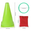 3 in 1 Carnival Outdoor Games Combo Set, Cornhole Bean Bags Ring Toss Game for Kids Adults Birthday Party Backyard Games Obstacle Course Supplies Plastic Cone Set 26 Piece