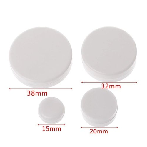 20 Pcs White Rattle Box Noise Maker Insert Squeaker Plastic Ring Box Repair Fix Baby Rattle Accessories (15mm)