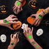 Glow Halloween Temporary Tattoos, Luminous Halloween Tattoos, Halloween Party Favors, Halloween Birthday Party Decorations Supplies, Halloween Gifts for Girls Boys