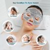 my novel things Sleeping Mask for Man Woman Girls and Cold Eye Mask for Dark Circles and Puffiness 2Pcs, Cooling Eye Ice Face Mask with Silk Satin Eye Cover Full Coverage Blindfold Silver Grey