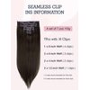 Clip in Hair Extensions Seamless Clip in Hair Extensions Human Hair, Straight 18 Inch 110g 7pcs #2 Dark Brown Clip in Hair Extensions Real Human Hair, Ultra-thin PU Weft Human Hair Clip in Extensions