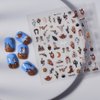 Retro Cowboy Nail Art Stickers Western Cowboy Style Self-Adhesive DIY Nail Decals Brown Cowboy Hat Designs Nail Stickers for Nail Art Retro Style Nail Art Decals Nail Art Design Decoration Nail 1PCS