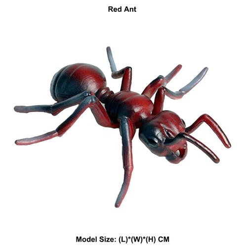 JOKFEICE Realistic Animal Figures Red Ant Figurines Insect Toy, Science Project, Cake Topper, Early Educational Toys Birthday for Toddlers Kids Age 3 4 5