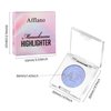Duochrome Face Highlighter Makeup, Chameleon Holographic Highlighter Mineral Powder for Face Body, Waterproof Blue Purple Glowing Iluminadores de maquillaje with Shine Silky Smooth Highlighting, #05