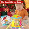 ROHSCE Baby Toys 6 to 12 Months - Musical Rotating Light Up Infant Toys, Early Learning Toys Baby Crawling Drum Toy, Tummy Time Educational Sensory Baby Girl Gifts for Toddlers 1 2 3 Years Old