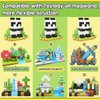 Magnetic Blocks-Build Mine Magnet World Panda Edition, Magnetic Tiles Building Blocks for Boys & Girls Age 3-5 4-8 5-7, Kids STEM Sensory Learning Outdoor Toys for 3+ Years Old Girls Boys Gifts