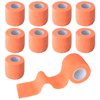 Gondiane 9 Pack 2" x 5 Yards Self Adhesive Bandage Wrap Self Stick Wrap for Ankle, Wrist, Finger, Sports, Breathable Cohesive Vet Tape for Pets (Light Orange)