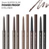 THESAEM Eco Soul Powerproof Super Slim Eyeliner - Smudge Proof Gel Eyeliner - Micro Precision Tip (2mm) - Highly Pigmented & Long-lasting Eye Makeup Glides on Smoothly, 0.1g (BR03 Teddy Brown)