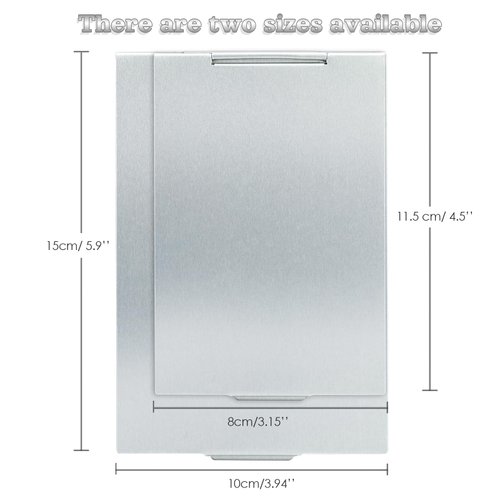 G2PLUS Portable Folding Vanity Mirror, Single Side Travel Shower Shaving Mirror, 4.5'' x 3.15'' x 0.1'' Small Folding Mirror for Travel, Bathroom, Makeup, Beauty, Grooming