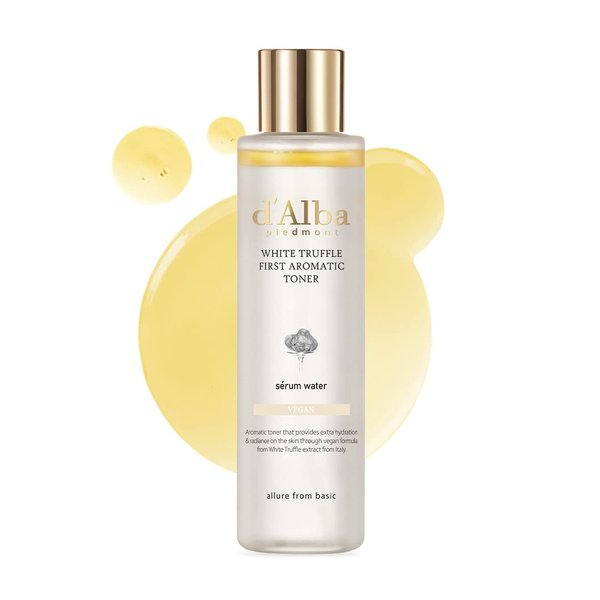 d'alba Piedmont Italian White Truffle First Aromatic Toner, Vegan Skincare, Gentle Hydrating Toner with White Truffles, Weakly Acidic Toner, Skin Texture Enhancement, Surfactant Free