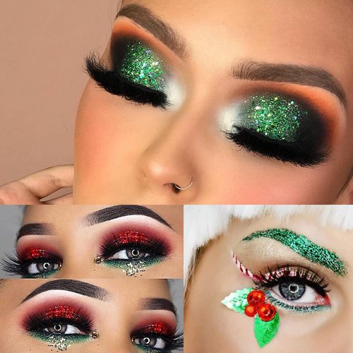 Mysense Red Body Glitter Gel, Singer Concerts Face Glitter Makeup, Music Festival Rave Face Eye Hair Accessories, Chunky Glitter Mermaid Sequins, Sparkling Glitter Face Paint for Women, 30g