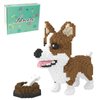 Larcele Dog Micro Building Blocks Animal Mini Building Toy Bricks,4819 Pieces KLJM-02 (Corgi Dog and Food)