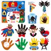 WATINC Appreciate Handprint Art Craft - 12Pcs Super Dad Easy DIY Kit,Tie Golf Baseball Thankful Themed Arts Supplies Preschool Classroom Hand Print Activity Party Favors for Kids Toddlers