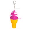 ArtCreativity Squeezy Ice Cream Toys for Kids, Set of 4, Super Soft Slow Rising Squeeze Toys with Keychain, Stress Relief Sensory Toys, Best Party Favors, Goody Bag Fillers for Girls and Boys