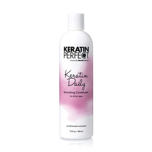 Keratin Perfect Keratin Daily Smoothing Conditioner - Hydrating, Healing, Detangling Keratin Nourishment for Damaged Hair - Boost Volume and Control Frizz - Clean Ingredients for Hair Health - 12 oz