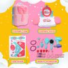 Kids Vanity Set for Little Girls Aged 4-9 Years Old, Toddler Vanity Set with Mirror and Stool Girls Vanity Princess Toys Birthday Gift