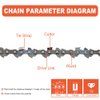 Hipa CS-310 14 Inch Chainsaw Chain For Echo CS-330T CS-300 CS-306 CS-3000 Worx WG305 3/8 LP .050" 52 Drive Links S52 AdvanceCut Chain 91VXL052G Craftsman Poulan Ryobi Homelite 14 Inch Chainsaw 3Pack