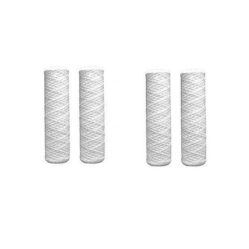 CFS – 4 Pack Universal String Wound Sediment Water Filter Cartridges Compatible with American Plumber W30W Models – Remove Bad Taste & Odor – Whole House Replacement Filter Cartridge – 5 Micron