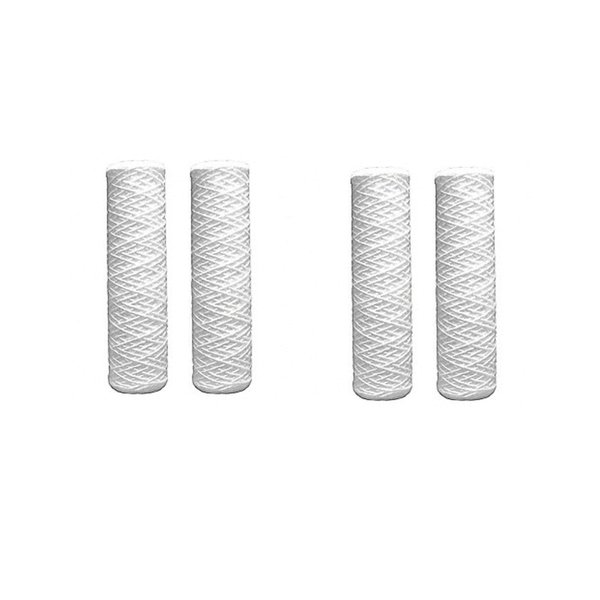 CFS – 4 Pack Universal String Wound Sediment Water Filter Cartridges Compatible with American Plumber W30W Models – Remove Bad Taste & Odor – Whole House Replacement Filter Cartridge – 5 Micron
