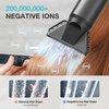 Hair Dryer, 150000 RPM Professional High-Speed Hair Blow Dryer, Negative Ionic Hair Dryer with Diffuser and Nozzle Attachment, Fast Drying and Portable Hair Dryer for Women and Men Traveling, Black